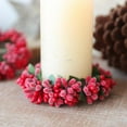 Christmas Small Wreath Artificial Red Fruit Candle Bottom Garland