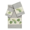 thumbnail image 2 of Authentic Hotel and Spa  Turkish Cotton Palm Fronds Embroidered Light Grey 3-piece Towel Set, 2 of 5