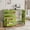 Green, variant on Folding Sewing Machine Table, MDF Craft Cabinet with Lockable Wheels, Multipurpose Sewing Desk with Storage Trays Pegs for Small Spaces