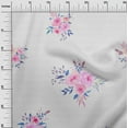 thumbnail image 2 of oneOone Viscose Chiffon Fabric Geometric|Watercolor Leaves & Peony Floral Print Fabric BTY 42 Inch Wide, 2 of 4
