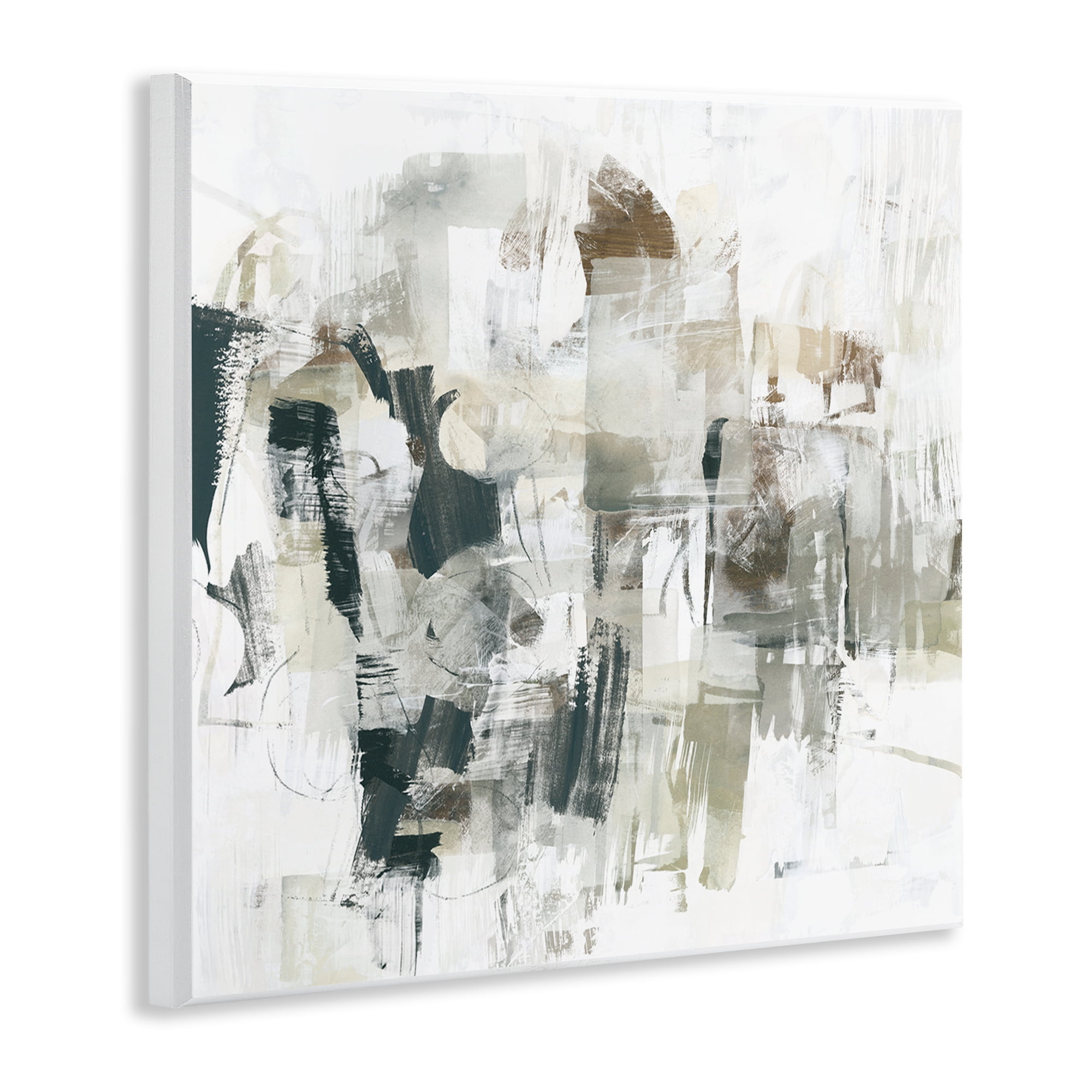 Stupell Industries Streaked Paint Strokes Abstract Painting Unframed Art Print Wall Art, 12 x 12