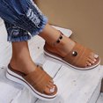 thumbnail image 4 of Sandalias de moda para mujer, zapatillas casuales de suela gruesa para personas de verano perezosas Wmkox8yii hj789, 4 of 6