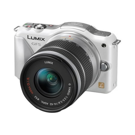 Panasonic Lumix G DMC-GF5K - Digital camera - mirrorless - 12.1 MP - Four Thirds - 3x optical zoom 14-42mm lens - white
