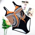 thumbnail image 4 of Women's Backless Print Siamese Swimsuit Bikini Set Beachwear S-XXL, 4 of 5