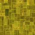thumbnail image 1 of Ahgly Company Indoor Square Patchwork Yellow Transitional Area Rugs, 6' Square, 1 of 4