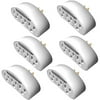 Stanley 6pk 3-Outlet Grounded Tap Adapter with Sensing Light, White