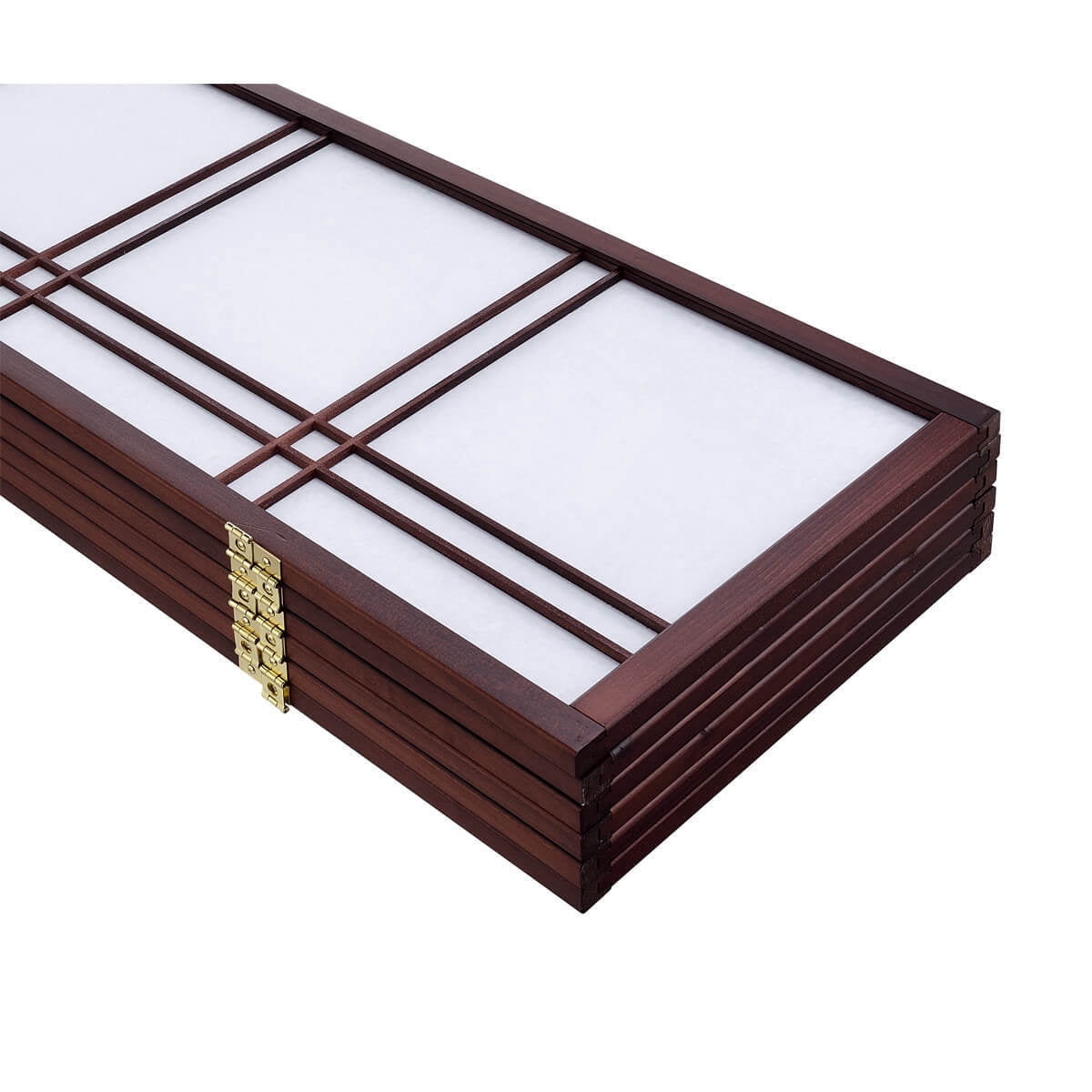 Legacy Decor 5 Panels Room Divider Privacy Screen Lattice Design 5.9 ft Tall x 7.3 ft Wide, Cherry, Freestanding