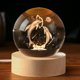 thumbnail image 1 of Bola de cristal IFOLAINA Dolphin Gift 3D con forma de delfines, 60 mm, con base, 1 of 7
