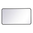 thumbnail image 1 of Elegant Lighting MR802240BK 22 x 40 in. Soft Corner Metal Rectangular Mirror, Black, 1 of 1