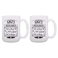 thumbnail image 1 of ThisWear Gigi Appreciation Gift Gigi's Kitchen Full Of Love Food Hugs 2 Pack Ceramic 15oz Coffee Mug Set Gigi, 1 of 4