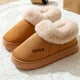 thumbnail image 3 of Zapatillas de algodón para mujer en invierno, bolsa de piel cálida antideslizante gruesa de terciopelo Eva de suela gruesa y zapatos de algodón para mujer en invierno, 3 of 5