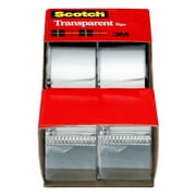 Scotch Transparent Tape, 3/4 in. x 250 in., 2 Dispensers