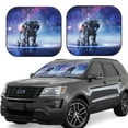 thumbnail image 2 of Uemuo Astronauts Start Running Printed 2 PCS Car Windshield Sun Shade, Auto Sun Heat and UV Rays Blocker, Foldable Automotive Front Window Sunshade Protector, 2 of 7