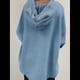 thumbnail image 5 of Sudadera Holgada de Larga para Mujer, Informal, con Botones y Capucha, con Bolsillo. Azul S, 5 of 7
