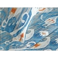 thumbnail image 3 of Ambesonne Ethnic Quilted Coverlet 3 Pcs, Folk Art Ikat Pattern Floral, Queen Size, Sky Blue Orange and White, 3 of 4
