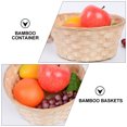 thumbnail image 2 of SHISUYAN 3Pcs Woven Bamboo Baskets Practical Round Basket Storage Container, 2 of 6