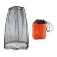 thumbnail image 2 of Miulika Bee Face Mesh Cover with Storage Bag, Heavy Duty Gnat Face Netting, Fly Screen Protection for Outdoor Activity Black A, 2 of 8