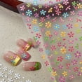 thumbnail image 2 of Xiao Hua White DIY Nail Printing Stickers -2 sheets, floral nail design, self-adhesive floral nail stickers, printed nail art supplies, 2 of 5