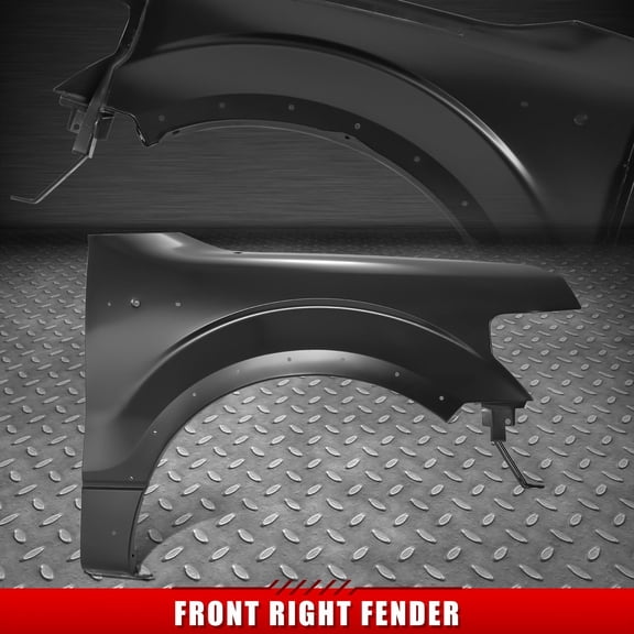 Nuvision for 09-14 F-150 Right Front Black Fender Flares Panel w/ Wheel Opening Moulding