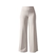 thumbnail image 4 of Duoif Women Straight Leggings Bottoms High Waist Gym Workout Leggings Casual Wide Leg Yoga Pants Womens Bottoms Beige L, 4 of 5