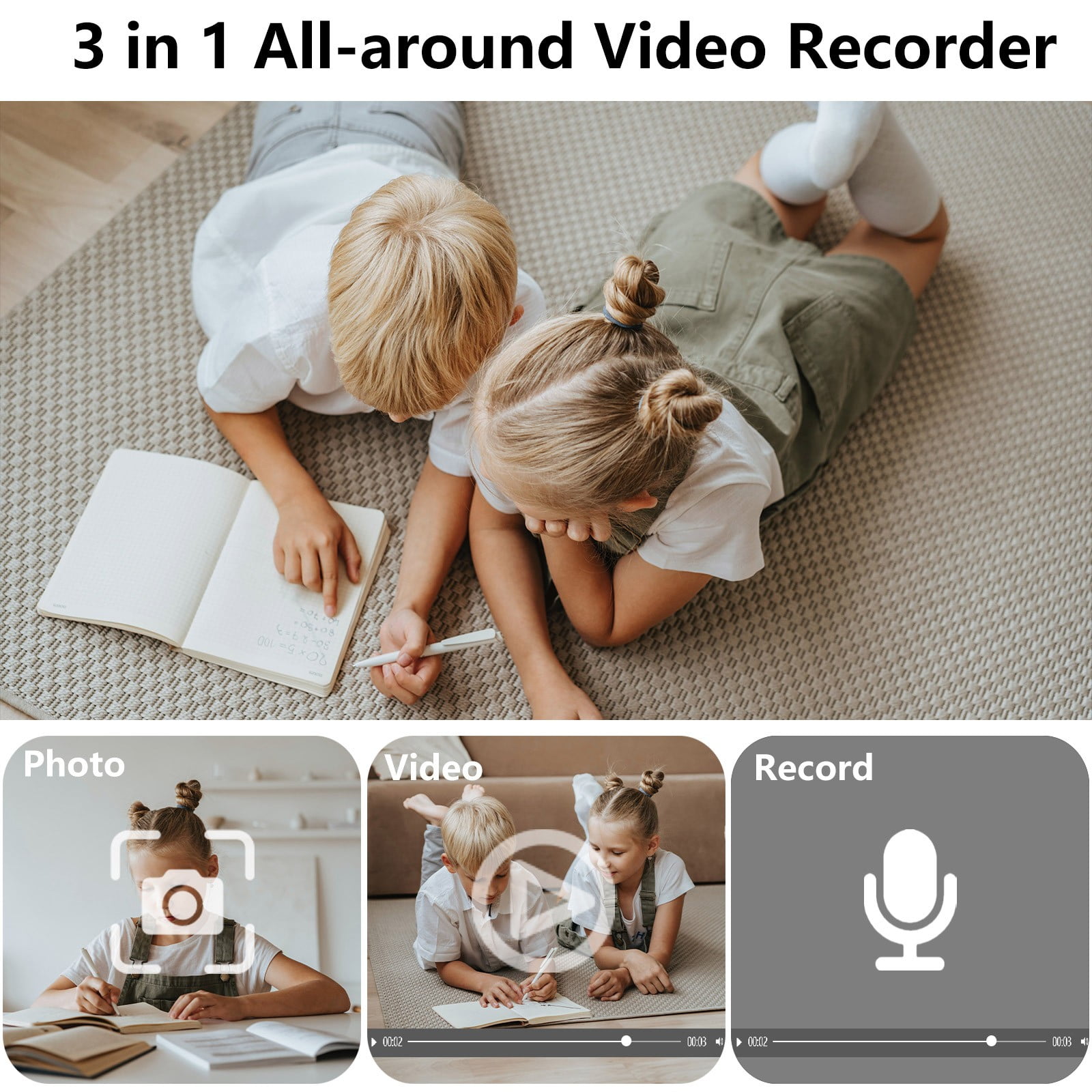 SCNOR Video Cameras - Digital Video Recorder, Camcorder with Night Vision, Action Camera for Sports Games, HD 1080p/720p, WiFi, Portable Pocket Mini, Memory/SD Card, Reader