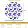 thumbnail image 3 of Pioneer Flower Floral Print Pattern Round Tablecloth 60 X 60 Inch, Wrinkle Resistant Wipeable Table Cloth for Kitchen Dining Picnic Patio Party, 3 of 6