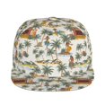 thumbnail image 2 of Fotbe Hawaiian Style Flat Bill Visor Cap Classic Snapback Hat Polyester Foam Trucker Hat Trucker Cap Adjustable Baseball Cap, 2 of 9