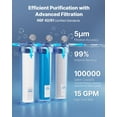 thumbnail image 4 of VEVOR Whole House Water Filter System, 3-Stage | Sediment, IMR, CTO | 4.5" x 20" Home Water Purifier Filter Reduce Iron, Manganese, Chlorine, Bad Taste, Odor, Rust, 4 of 9