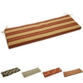 thumbnail image 4 of Blazing Needles  60-inch Indoor/Outdoor Bench Cushion - 60" Kingsley Stripe Ruby, 4 of 5