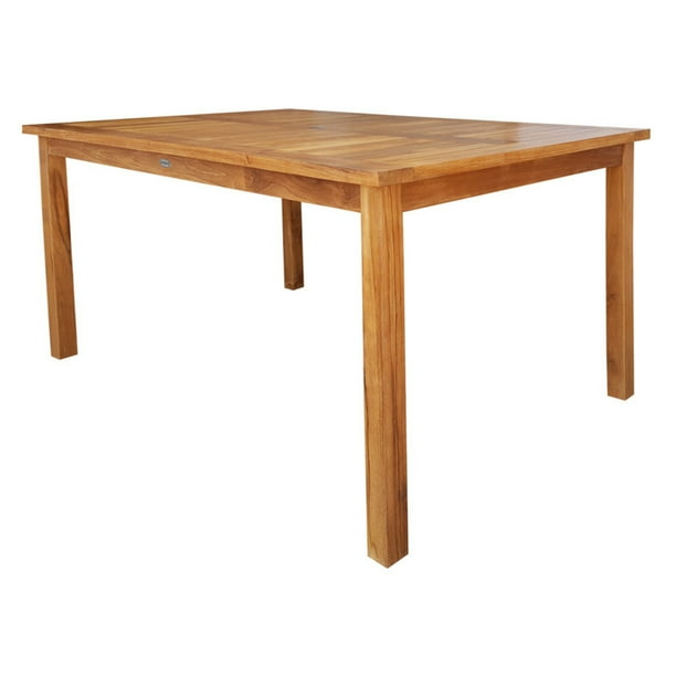 Chic Teak Bistro Rectangular Patio Counter Height Dining Table