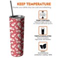 thumbnail image 6 of 20oz Red Christmas Snowman Pattern Skinny Tumblers Stainless Steel Tumbler with Lid and Straw,Vacuum Insulated Double Wall Travel Tumbler Cups with Cleaning Brush for Coffee,Tea, 6 of 6