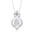 thumbnail image 2 of Rosec Jewels Lab Created Diamond Art Deco Pendant Necklace - Ready to Gift for Anniversary, 925 Sterling Silver, 2 of 6