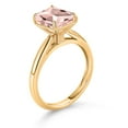 thumbnail image 4 of Gem Stone King 10K Yellow Gold Peach Nano Morganite Solitaire Engagement Ring for Women (2.00 Cttw, Octagon 9X7MM, Gemstone October Birthstone, Available in Size 5, 6, 7, 8, 9), 4 of 7