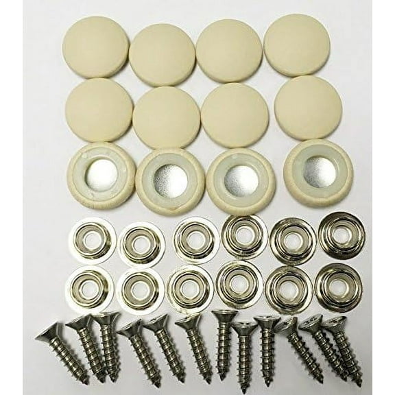 Set Of 12 Dura Snap Upholstery Buttons #30 French Vanilla Vinyl