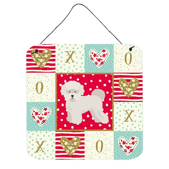 Bichon Fris? 2 Love Wall or Door Hanging Prints Red