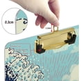 thumbnail image 4 of ZHANZZK Ocean Waves Clipboard Hardboard Wood Nursing Clip Board and Pull for Standard A4 Letter 13x9 inches, 4 of 8
