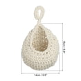 thumbnail image 2 of Uxcell Hanging Fruit Baskets for Kitchen, 2 Pack Mini Size Hanging Storage Basket, Beige, 2 of 7