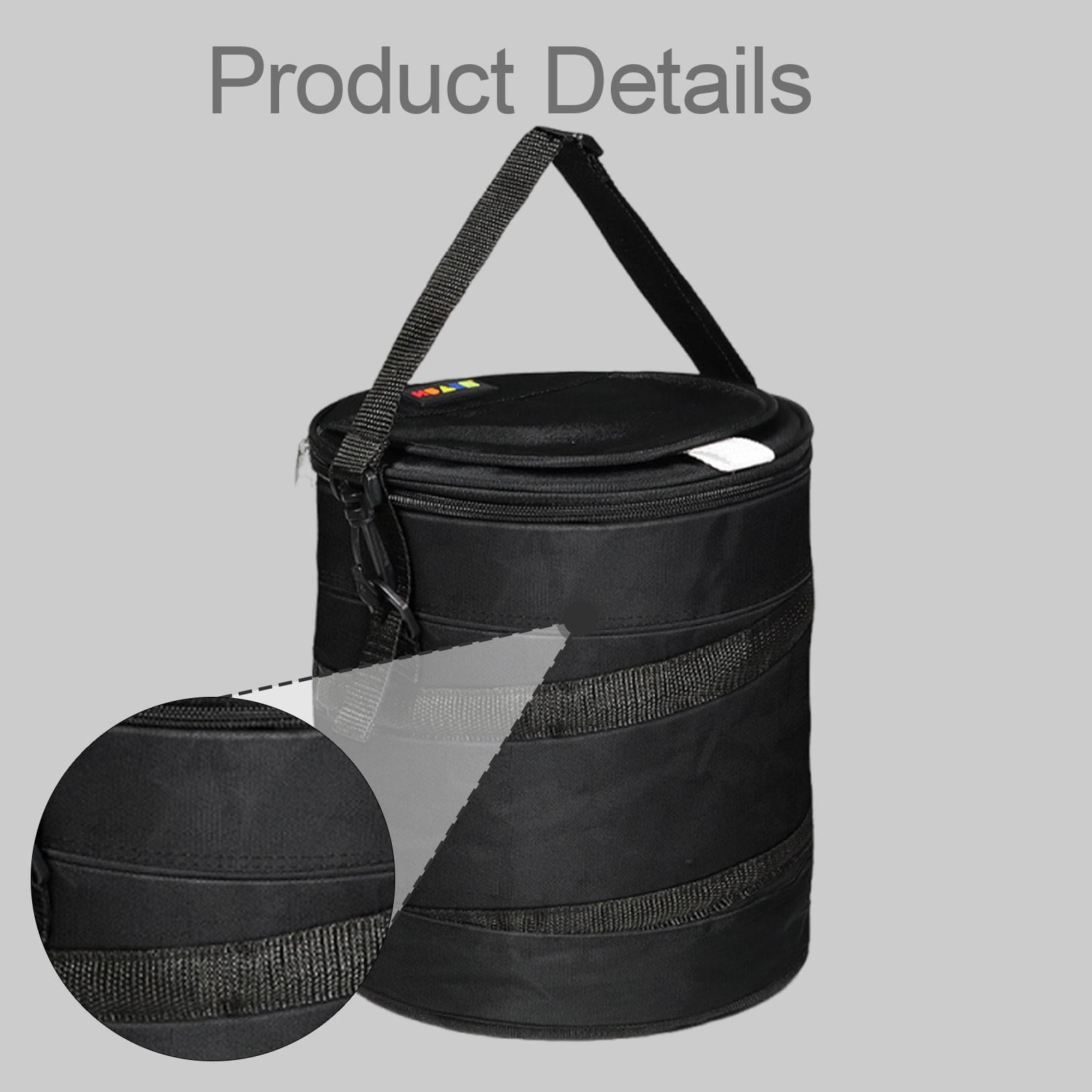 koolsoo Golf Bag Oxford Cloth Waterproof Foldable Detachable Shoulder Strap Accessory Black for Travel Fishing Outdoor Camping