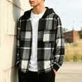 thumbnail image 5 of OGLCCG Boys Hoodie Shirts Casual Button Down Plaid Shirt Jackets for Boys Lightweight Long Sleeve Hooded Tops with Pocket 5-15 Years, 5 of 8