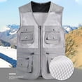 thumbnail image 6 of APEXFWDT Men's Mesh Breathable Camouflage Photographer Fishing Vest Waistcoat Outdoor Work Safari Travel Cargo Vest Jacket with Multi Pockets XL-4XL, 6 of 8