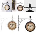 thumbnail image 6 of Wrought Iron Wall Clock Garden Decoration 5 Inch White/Black, 6 of 11