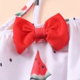 thumbnail image 5 of TAIAOJING Toddlers and Baby Girls' Swimsuit Bowknot Sunflower Watermelon Pineapple Print Ruffles Two Piece Swimwear Bikini With Hat Outfits Bathing Suit 18-24 Months, 5 of 7