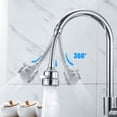 thumbnail image 2 of Yeacher 360° Rotatable Tap Head Faucet Extender Splash-Proof Pressurized Kitchen Tap Sprayer with 3 Modes, 2 of 8