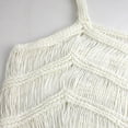 thumbnail image 4 of Yubnlvae White Women‘S Fringe Western Tassel Tank Tops Sleeveless V Neck Crochet Crop Top Boho Knitted Spaghetti Straps Vest, M, 4 of 6