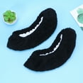thumbnail image 4 of FELTECHELECTR 2 pares de fundas elásticas de patinaje para niños, de felpa, absorbentes de agua, para hockey sobre hielo (negro, talla XL), 4 of 6
