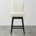 thumbnail image 4 of CHITA Swivel Counter Height Bar Stools with Fabric,26 inch Set of 3,Fabric in Linen, 4 of 9