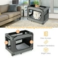 thumbnail image 4 of Gymax Large Portable Folding Dog Soft Crate w/ 4 Lockable Wheels Collapsible, 4 of 10