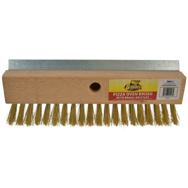 Bristles Pizza Oven Stone Brush, Includes Rust Proof Steel Scraper