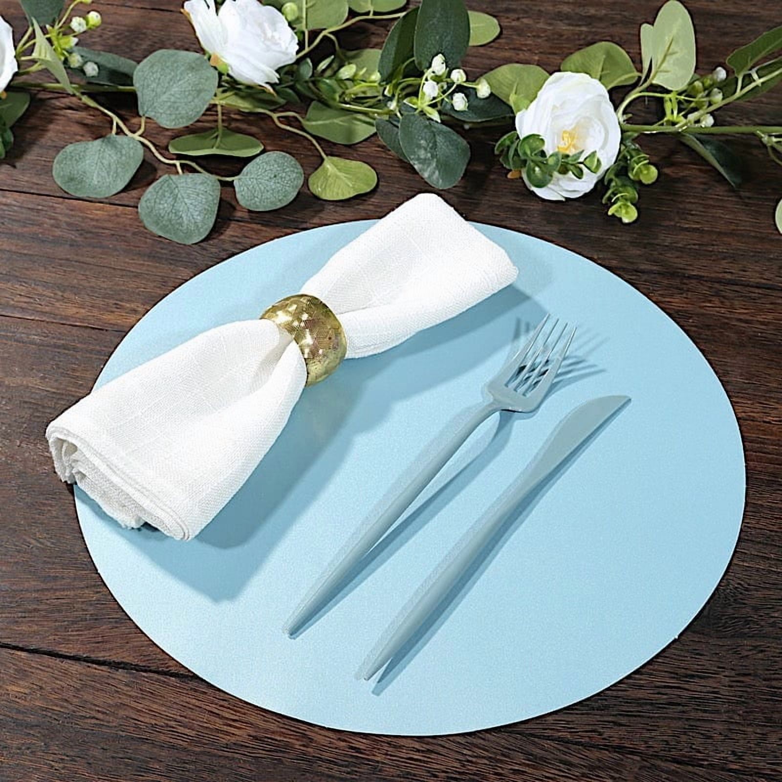 Balsa Circle 50 Round 13 in Dusty Blue Disposable Paper Table Placemats Party Events Decorations Supplies