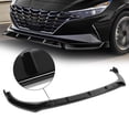 thumbnail image 2 of For 2021 to 2022 Elantra 3Pcs Glossy Black Finish STP-Style Car Front Bumper Lip Guard Body Kit, 2 of 4